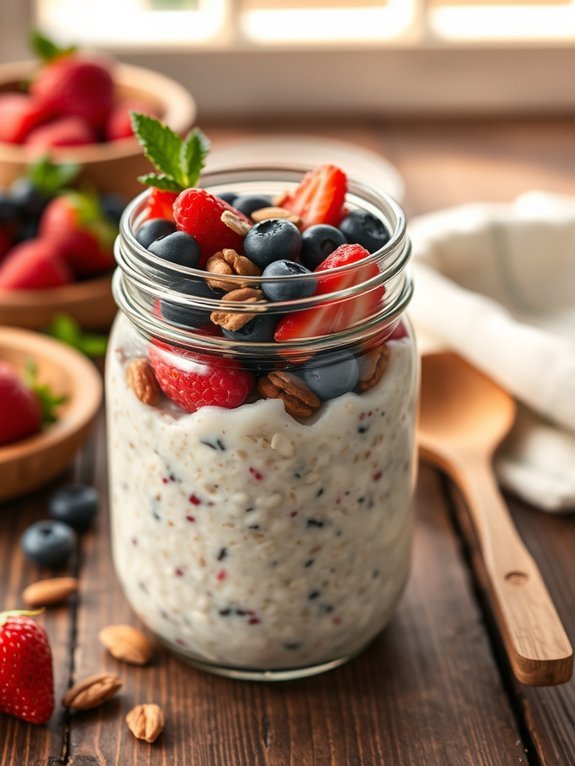 nutty berry overnight oats