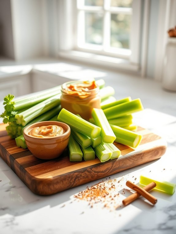 10 Delicious Low-Carb Snack Recipes for Healthy Living 5 nutty celery stick snack