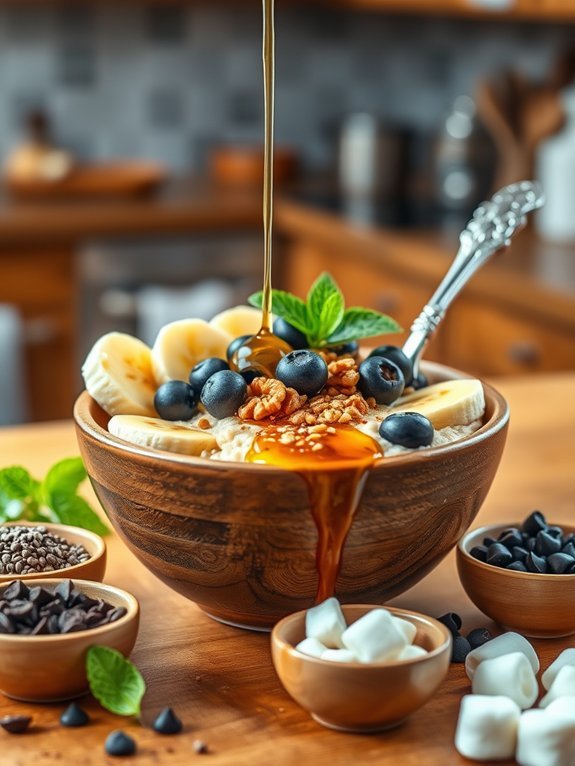 oatmeal topped with variety