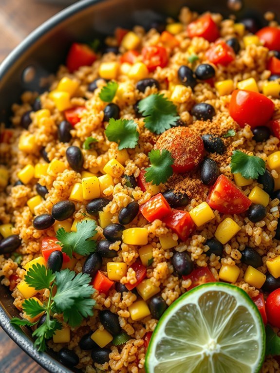 one pan quinoa mexican dish