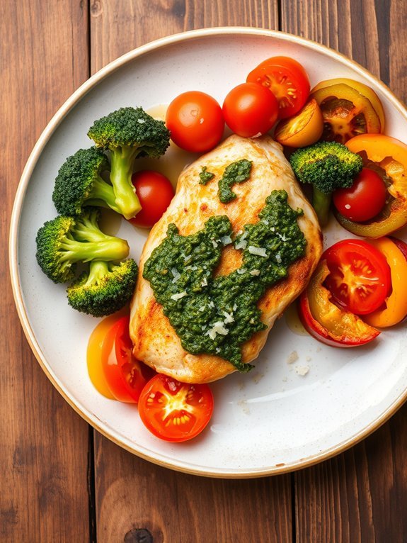 10 Delicious and Flavorful Low-Carb Dinner Recipes You'll Love 9 oven baked pesto chicken dish