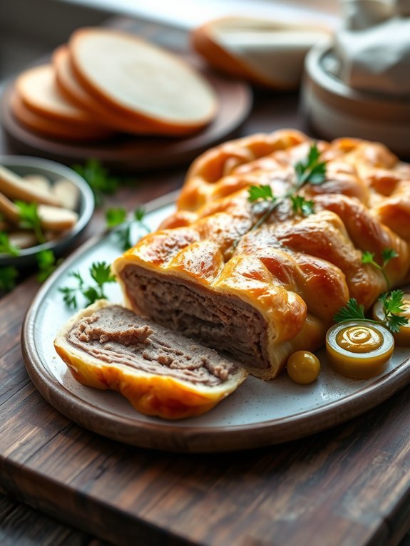 pastry wrapped meat delicacy