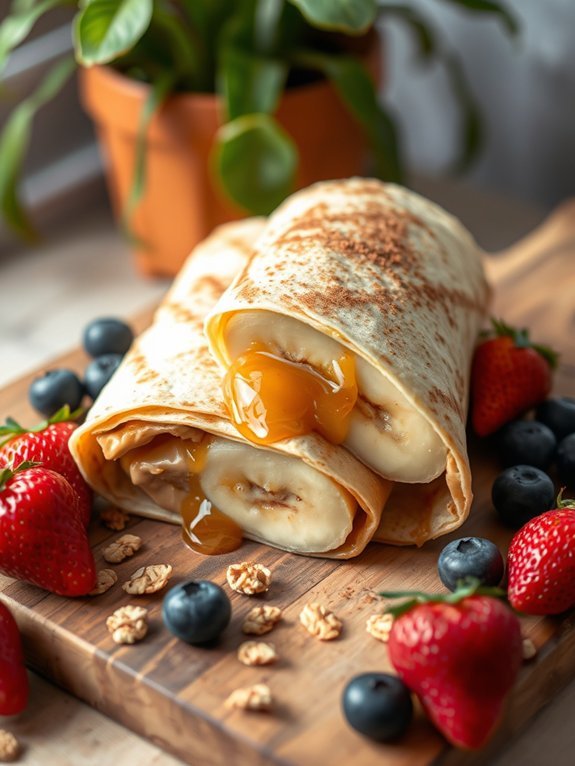 15 Easy and Quick Breakfast Ideas for Busy Mornings 7 peanut butter banana wrap