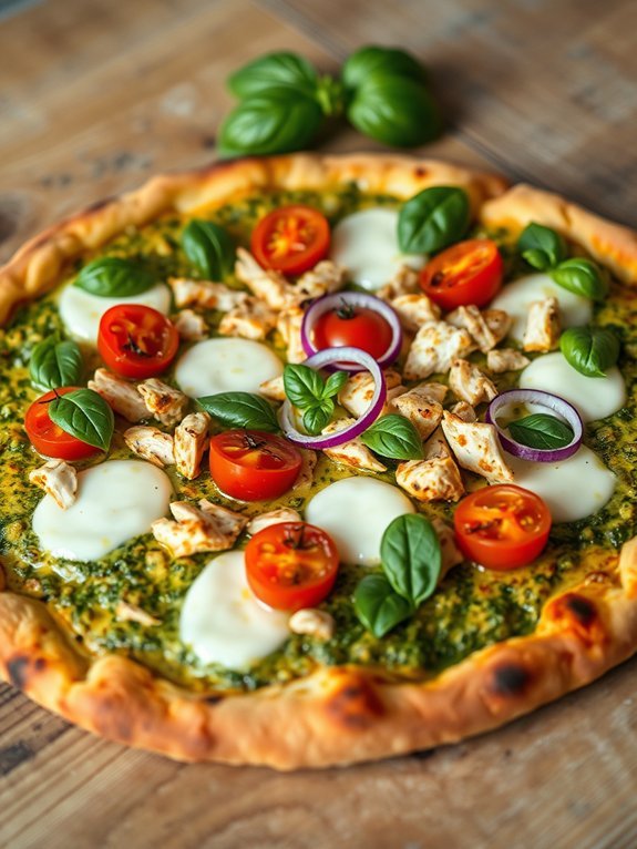 15 Delicious Homemade Pizza Recipes You Can Easily Make 8 pesto chicken topped pizza