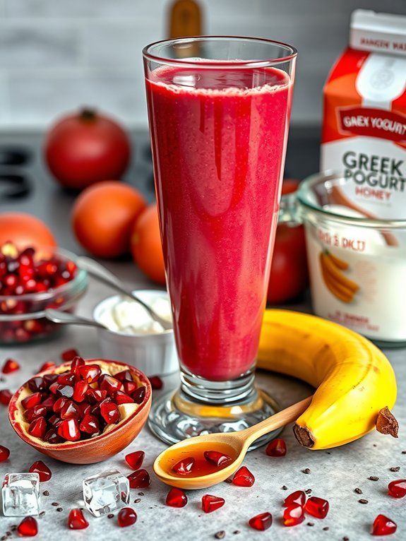 pomegranate flavored protein drink