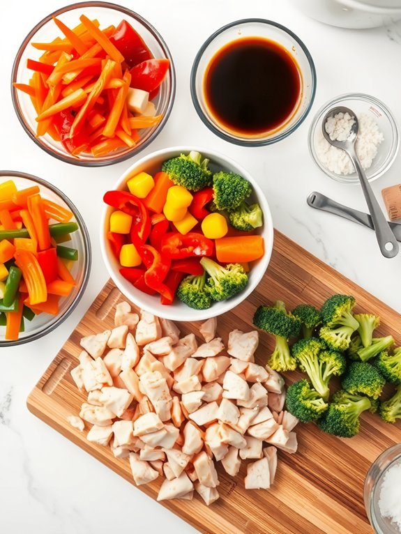 prepare chopped ingredients ahead
