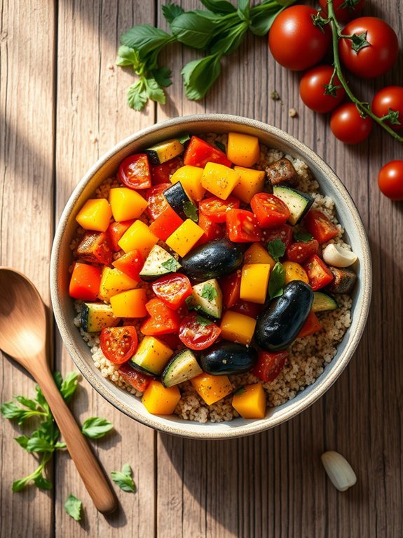 10 Delicious Vegetarian Slow Cooker Recipes for Easy Meal Prep 7 quinoa based ratatouille recipe