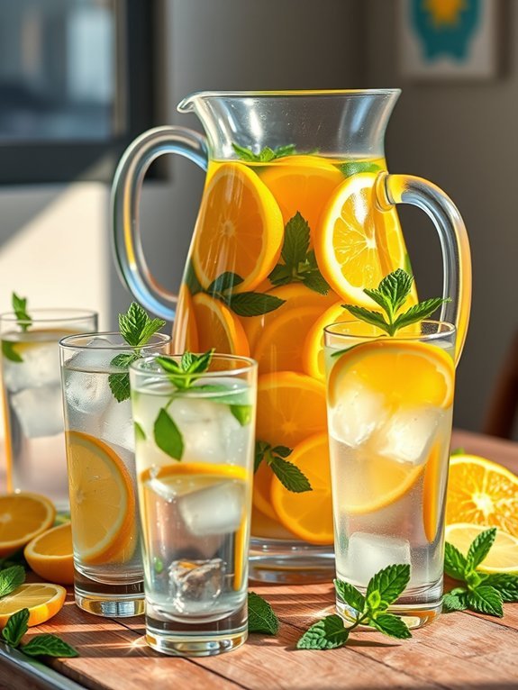 refreshing citrus mint infusion