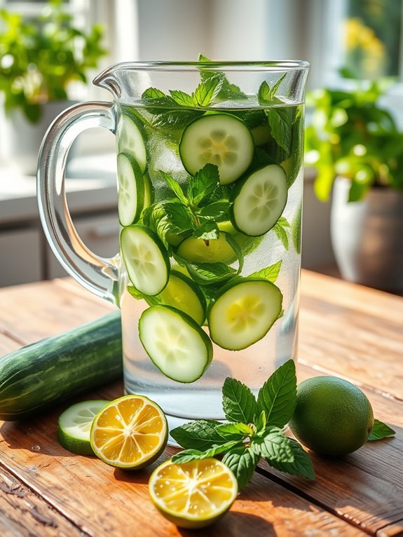 12 Refreshing DIY Flavored Water Recipes You Can Make at Home 5 refreshing cucumber mint blend