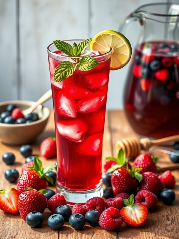 refreshing hibiscus berry beverage