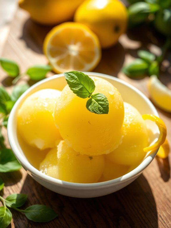 10 Delicious Summer Recipes Featuring Fresh Seasonal Produce 11 refreshing lemon basil sorbet