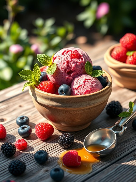 refreshing mixed berry dessert