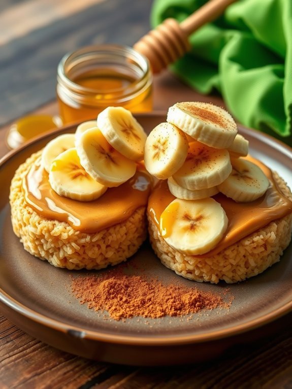 12 Healthy Snack Ideas to Satisfy Your Sweet Cravings Guilt-Free 12 rice cakes topped with banana