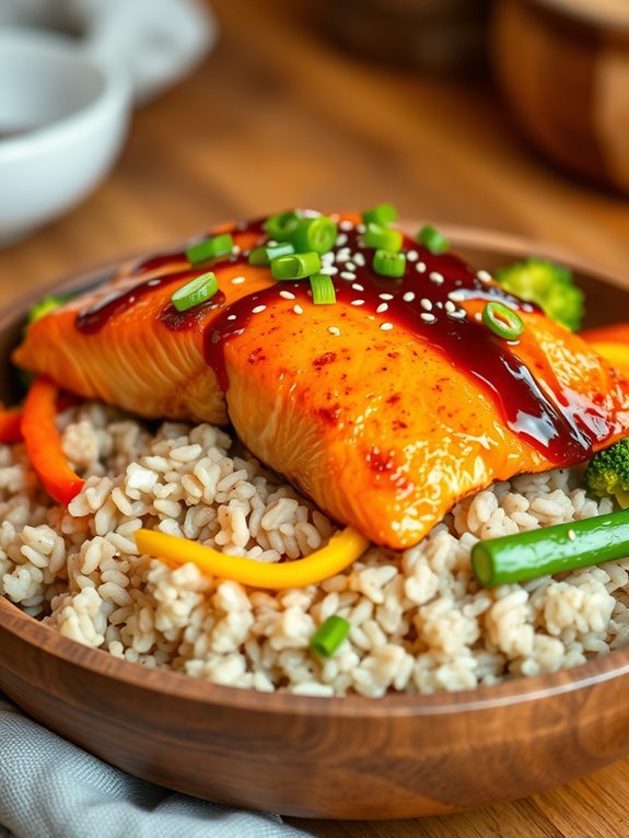 salmon glazed with teriyaki