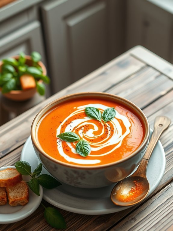 10 Easy One-Pot Vegan Soup Recipes You Can Make at Home 2 savory basil infused tomato soup