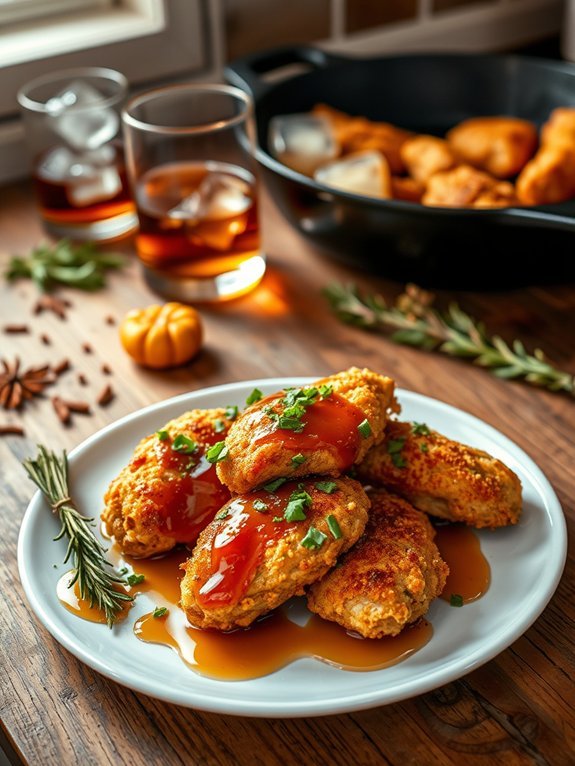 savory maple infused fried chicken