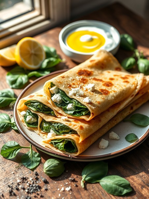 12 Delicious Sweet and Savory Crepe Recipes You Can Easily Make at Home 8 savory spinach feta crepes