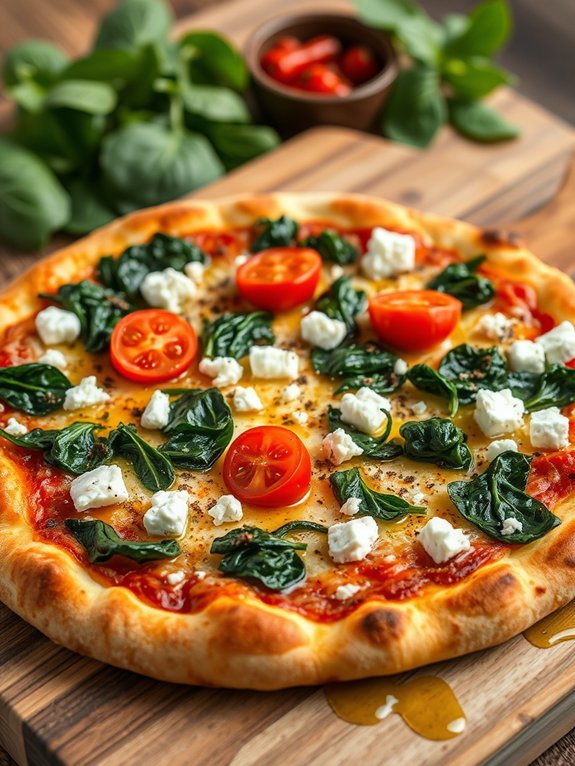 15 Delicious Homemade Pizza Recipes You Can Easily Make 14 savory spinach feta pizza