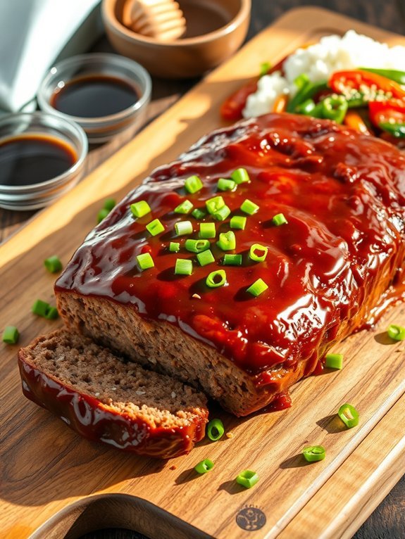 savory teriyaki glazed meatloaf
