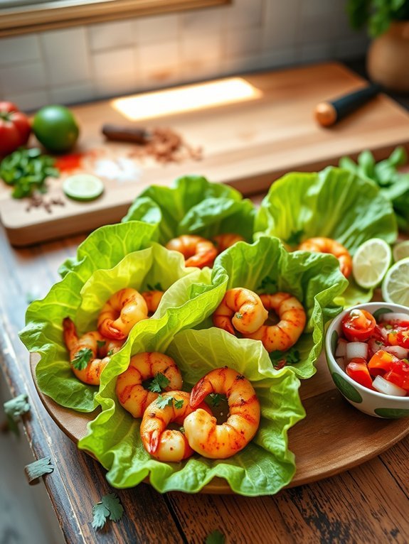 15 Delicious Keto Recipes to Satisfy Your Cravings Without Carbs 10 shrimp tacos in lettuce