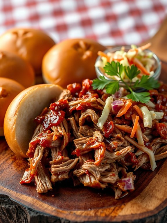 slow cooked shredded pork