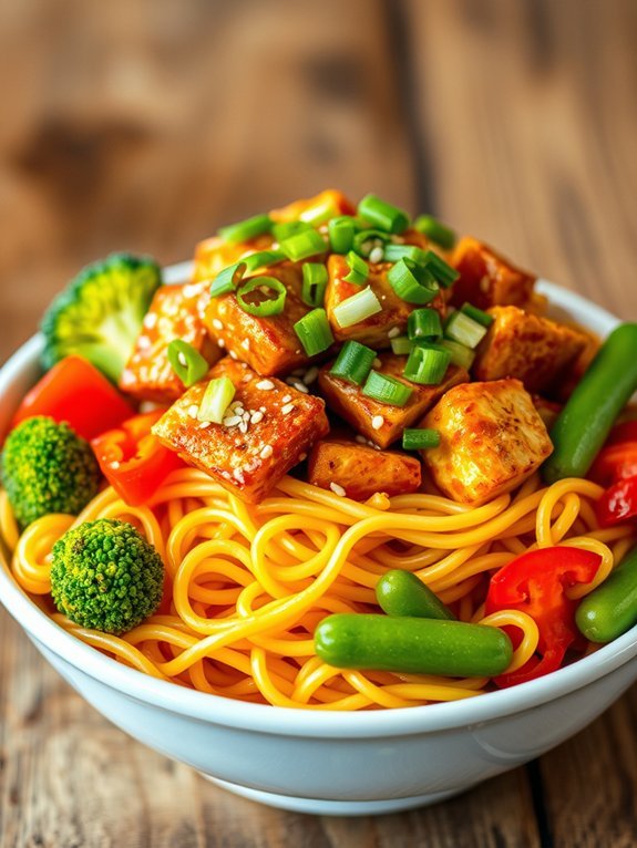 15 Exciting Instant Noodle Recipes to Elevate Your Meals 14 soy glazed tofu noodle dish