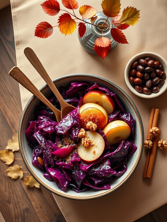 spiced cabbage apple dish