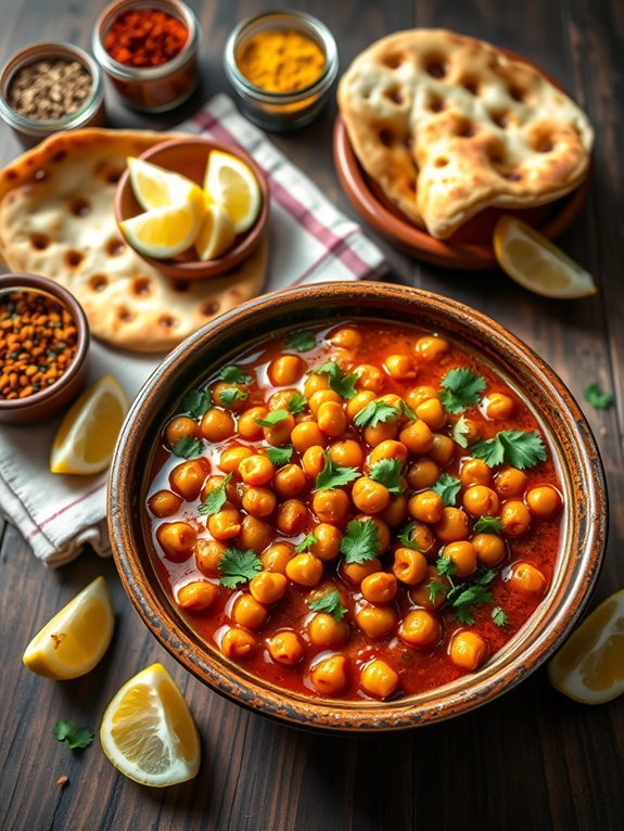 spicy chickpea curry dish