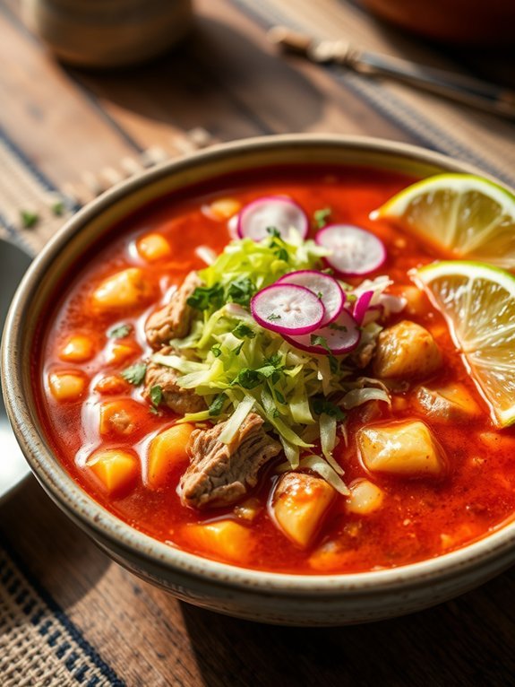 spicy mexican hominy soup