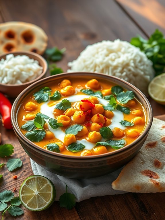 spicy spinach chickpea stew