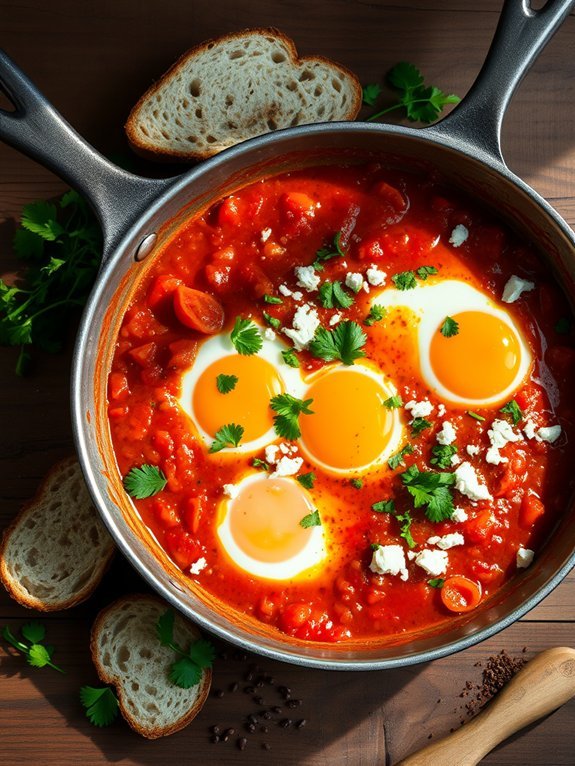 20 Delicious and Creative Breakfast Ideas Featuring Eggs 6 spicy tomato poached eggs