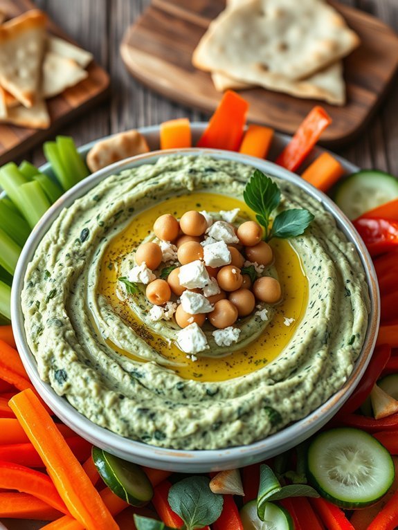12 Delicious Hummus Variations You Can Easily Make at Home 11 spinach and feta dip