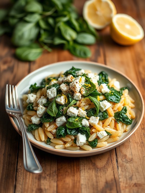 12 Easy One-Pot Recipes for Quick Meals 10 spinach and feta orzo