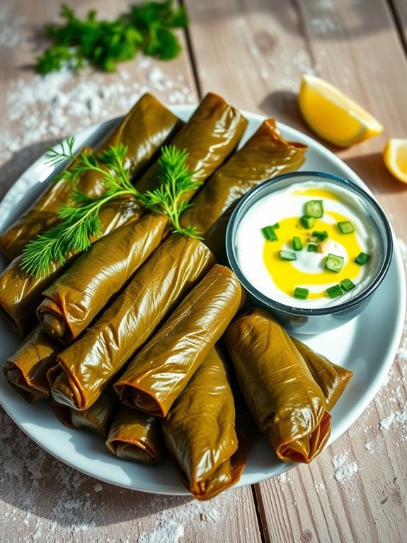 12 Irresistibly Delicious Greek Dishes You Must Try 6 stuffed grape leaves dish