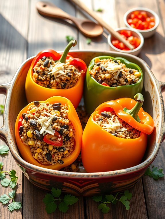 15 Healthy Low-Calorie Meals for Effective Weight Loss 3 stuffed peppers with quinoa