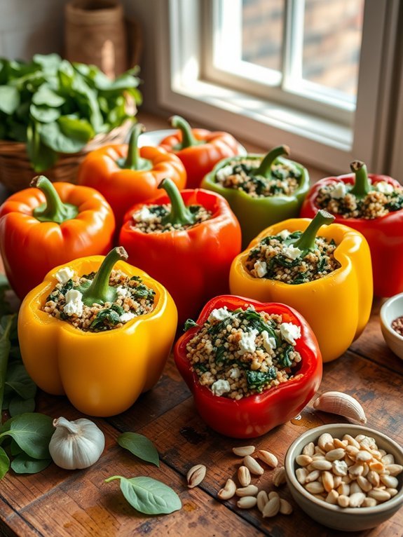10 Easy Batch Cooking Recipes for a Stress-Free Week Ahead 7 stuffed peppers with spinach