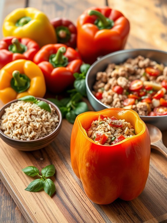 stuffed peppers with turkey