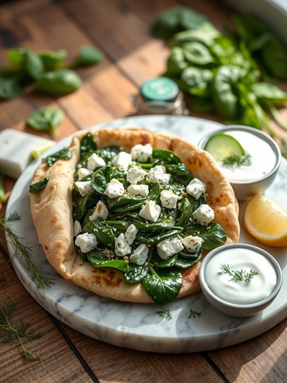 15 Simple and Fast Office Lunch Ideas You Can Prepare Today 9 stuffed pita with spinach