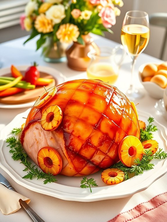 12 Impressive Easter Brunch Ideas to Delight Your Guests 4 sweet pineapple glazed ham