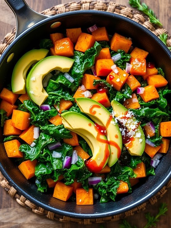 Quick and Easy Vegan Meals: 10 Delicious Recipes Ready in 30 Minutes 7 sweet potato kale dish