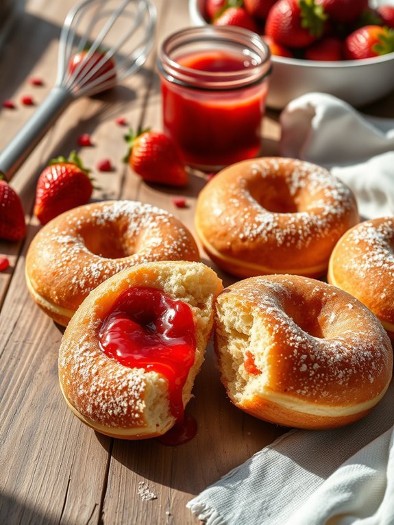 10 Easy Homemade Fluffy Donut Recipes You'll Love 5 sweet strawberry filled donuts