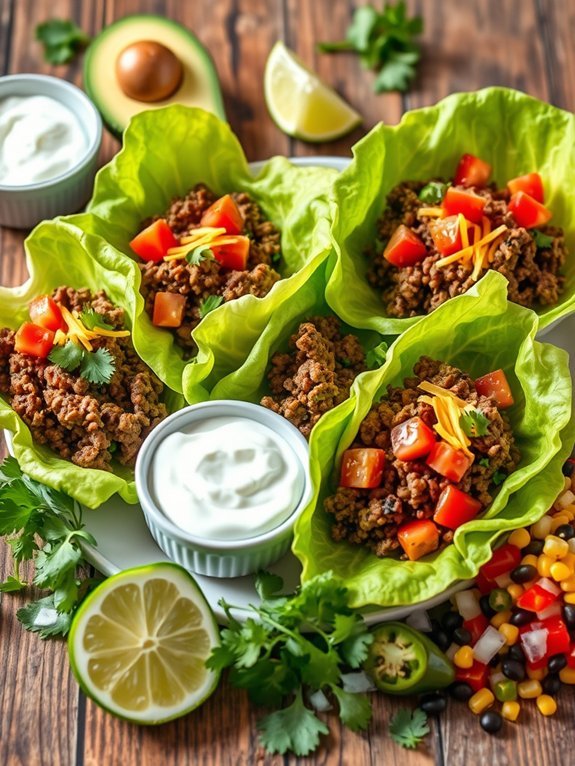 taco inspired lettuce wraps
