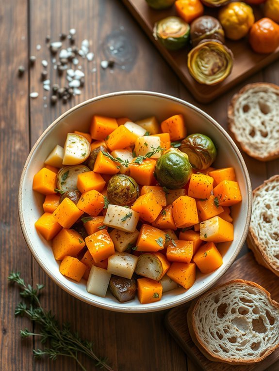 15 Delicious Recipes Featuring Fresh Local and Seasonal Vegetables 13 thyme infused winter vegetables medley