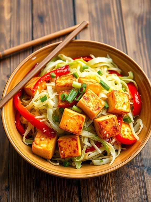 tofu and cabbage stir fry