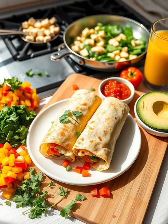 12 Delicious Tofu Recipes for a Perfect Meatless Monday 9 tofu scramble breakfast burritos