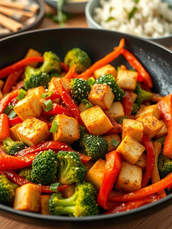 tofu vegetable stir fry dish