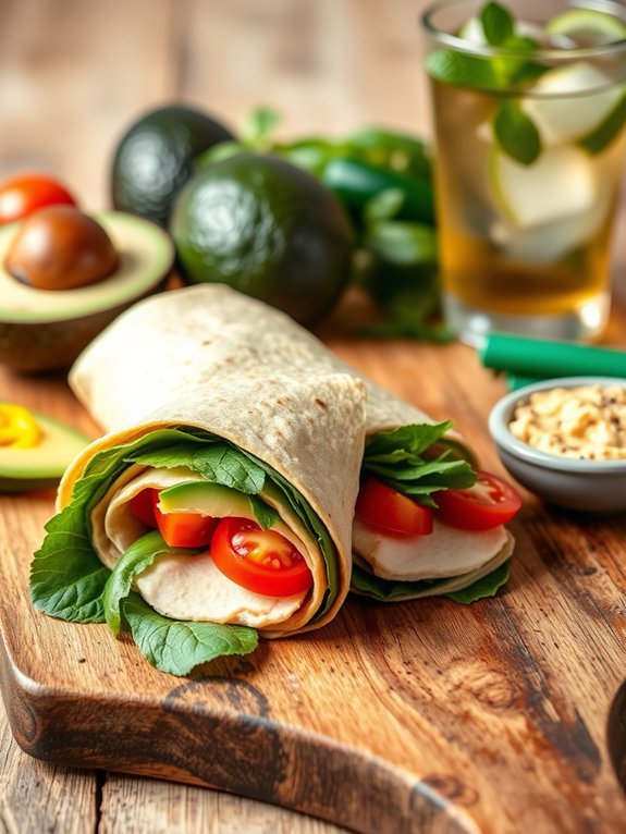 turkey avocado sandwich wrap