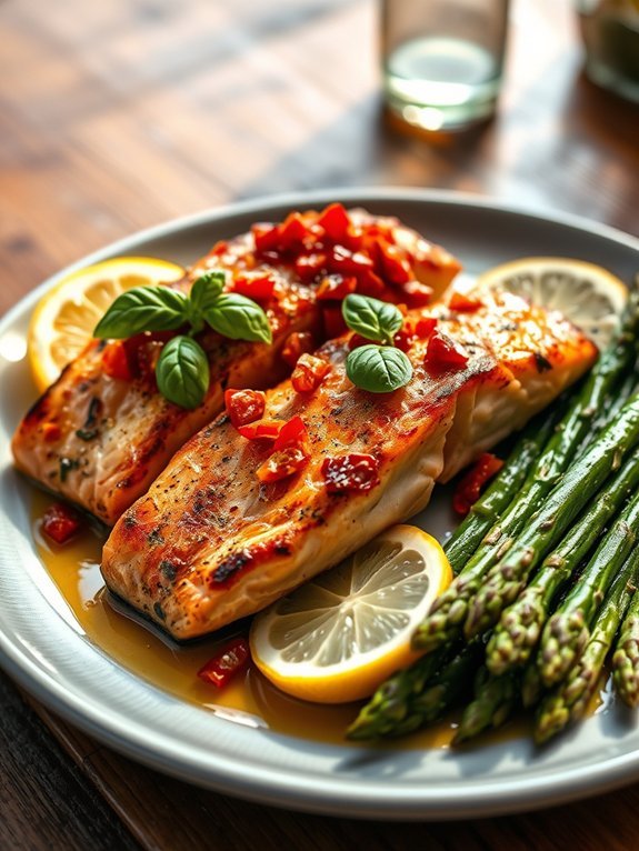 10 Delicious and Flavorful Low-Carb Dinner Recipes You'll Love 5 tuscan salmon with tomatoes