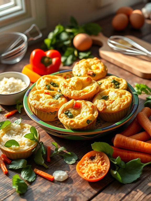 vegetable filled egg muffins