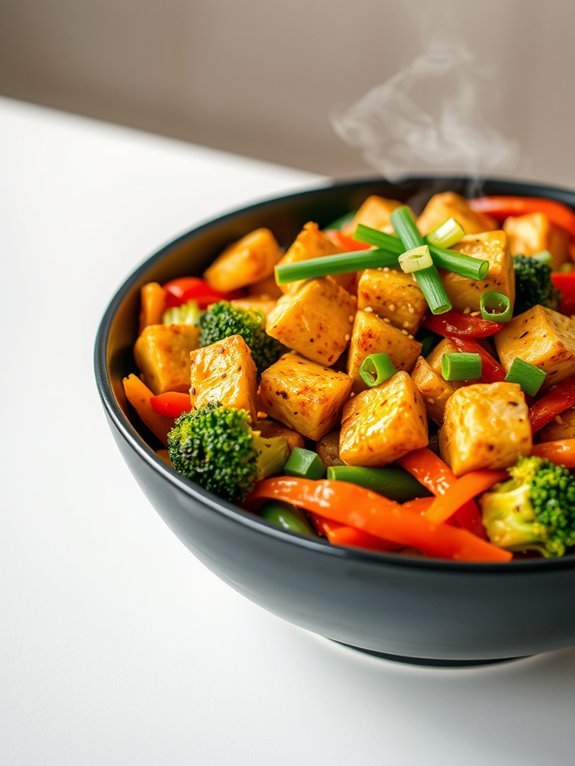Quick and Easy Vegan Meals: 10 Delicious Recipes Ready in 30 Minutes 5 vegetable loaded tofu stir fry